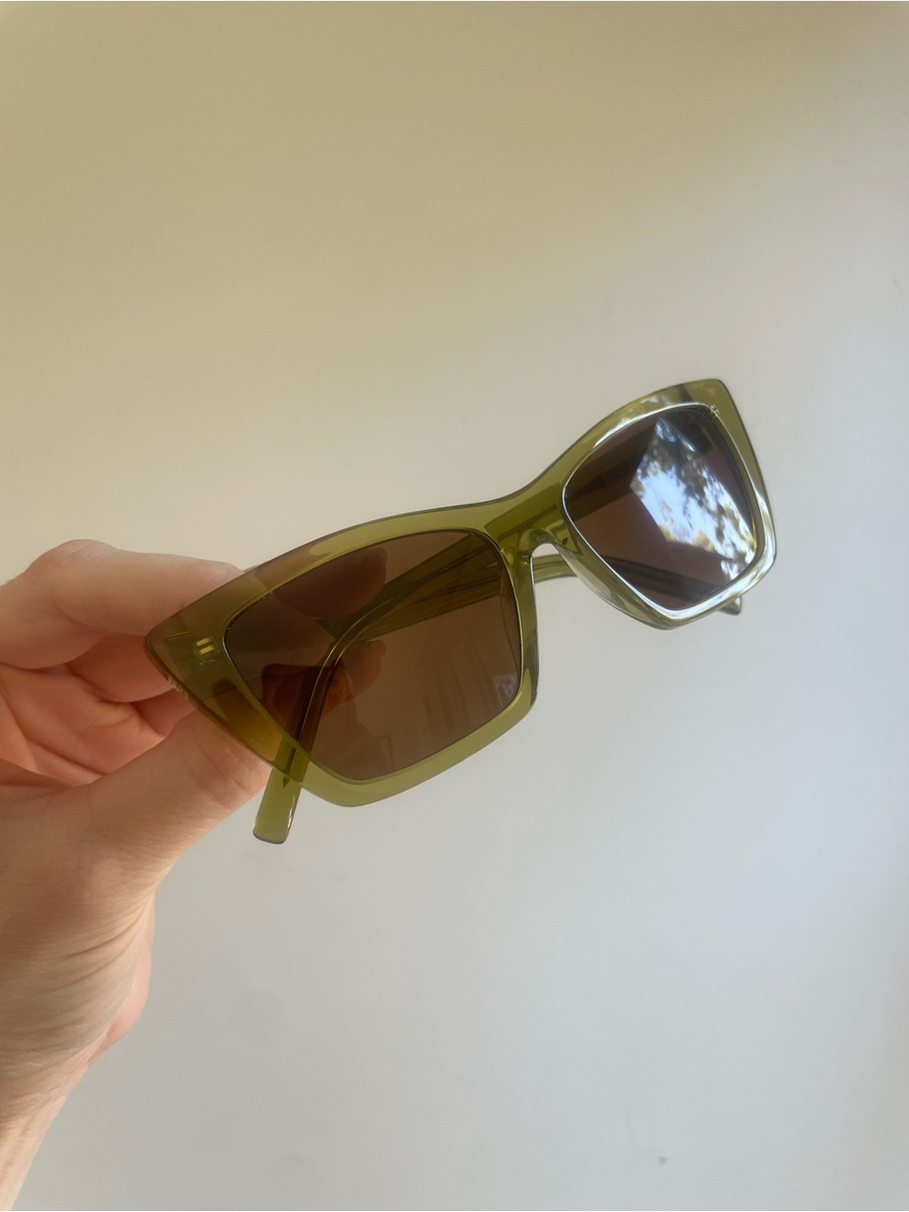 Yves Saint Laurent - SL 276 Mica - Transparent Acid Green - Cateye Sunglasses